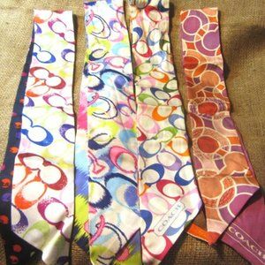 4 Coach Scarves Perfect for Purse or Hair